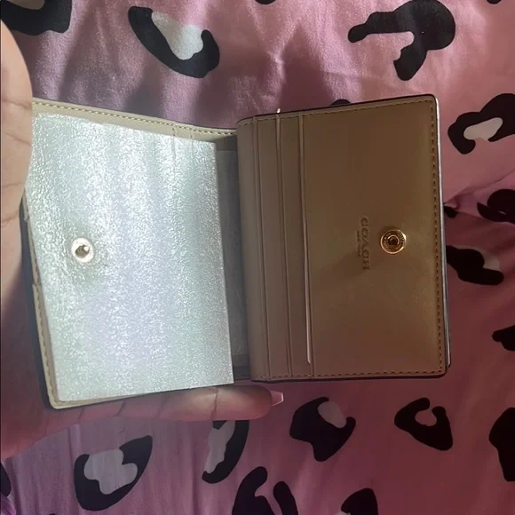 Coach Cream Strawberry Print Women's Wallet - Picture 3 of 5